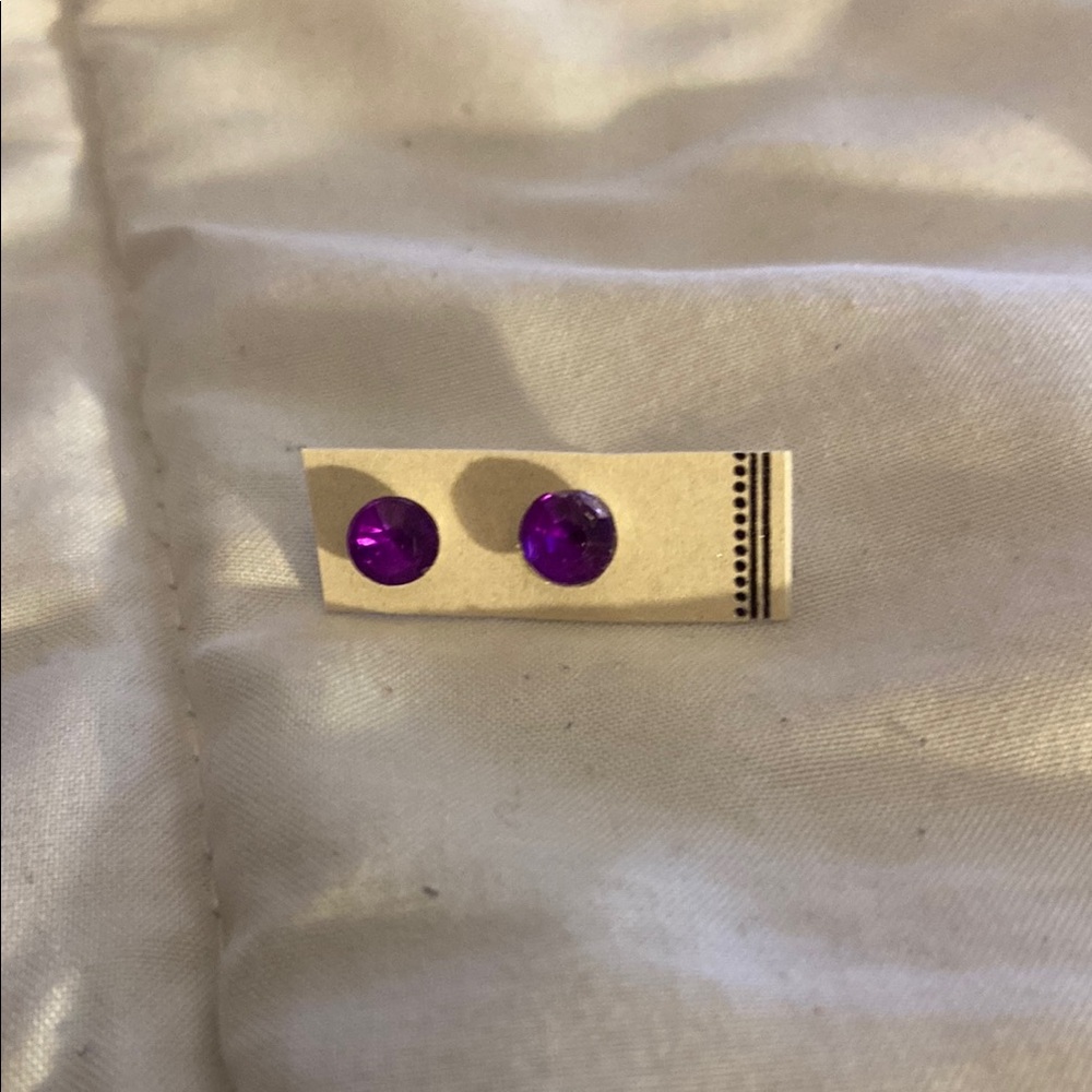 Purple Stud Earrings